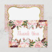 Miss UN Carte de remerciements d'anniversaire, Boh (Devant / Derrière)