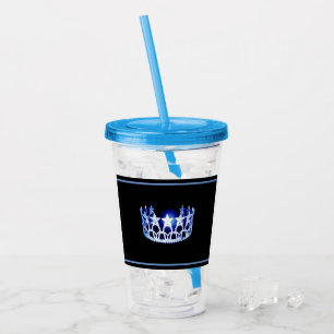 Miss USA Blue Crown Acrylic Tumbler Acryl Drinkbeker