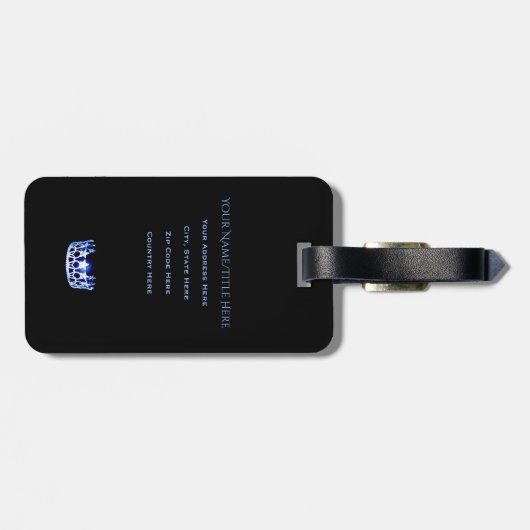 Miss USA Blue Crown Bagagelabel-Vertical Bagagelabel (Achterkant horizontaal)