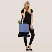Miss USA Blue Crown Canvas tas-Medium Blauw Tote Bag (Op model)