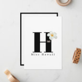 Miss USA Crown Flat Note Cartes - Noir (Devant/Arrière en situation)