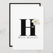 Miss USA Crown Flat Note Cartes - Noir (Devant / Derrière)