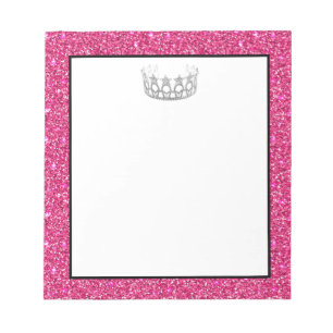 Miss USA Crown Pink Glitter-laptop Notitieblok