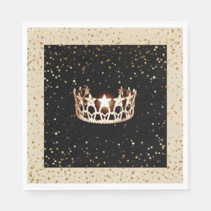 Miss USA Gold Crown Gold Sterren Papier Servet