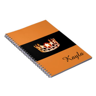 Miss USA Oranje Crown Notitieboek - Aangepaste naa