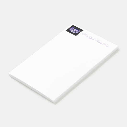 Miss USA Paarse Kroon Post-it-Notes Post-it® Notes (Schuin)