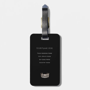 Miss USA Silver Crown Bagagelabel-Vertical Bagagelabel