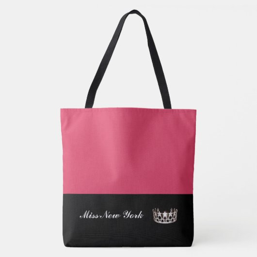 Miss USA Silver Crown Canvas tas-Large Geranium Tote Bag (Voorkant)