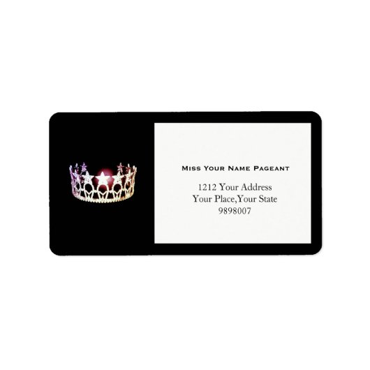 Miss USA Silver Crown Étiquettes de adresse (Devant)