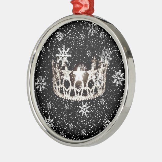 Miss USA Silver Crown-kerstversiering Metalen Ornament (Links)