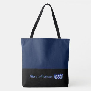 Miss USA State Royal Blue Crown Tote Bag- Marinebl Draagtas