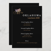 Miss USA stijl Black Shimmer Luncheon Programma Ka (Voorkant / Achterkant)