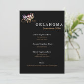 Miss USA stijl Black Shimmer Luncheon Programma Ka (Staand voorkant)