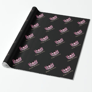 Miss USA-stijl Crown Birthday Wrapping Paper Cadeaupapier