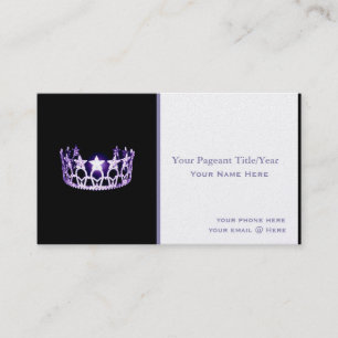 Miss USA stijl Crown Custom Visitekaartjes
