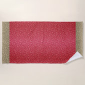 Miss USA stijl Glitter Beach Towel in Red Strandlaken (Voorkant)