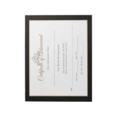 Miss USA stijl Pageant Certificates-Achievmmnt Notitieblok (Gedraaid)
