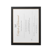 Miss USA stijl Pageant Certificates-Achievmmnt Notitieblok (Gedraaid)
