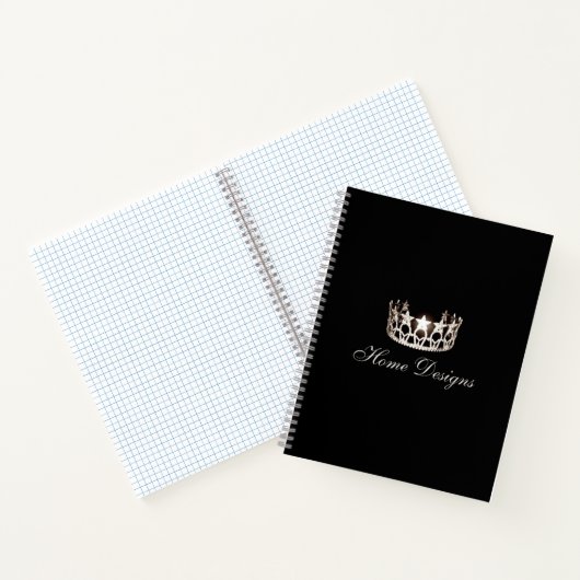 Miss USA stijl Silver Crown Custom Graph Notitiebo Notitieboek (Binnen)