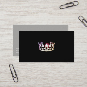 Miss USA stijl Silver Crown Visitekaartjes
