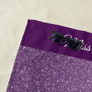 Miss USA stijl Wedstrijd Glitter Glam Strand Handd Strandlaken