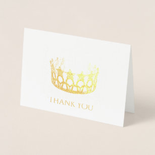 Miss USA Style Gold Foil Star Carte de remerciemen