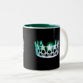 Miss USA style Green & Silver Crown Mug (Devant droit)