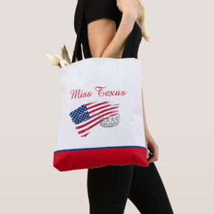 Miss USA US Silver Crown Canvas tas-Medium VS vlag Draagtas