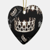 Miss USA Zilveren Kerstkransversiering Keramisch Ornament (Links)