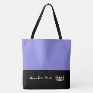 Miss USA Zilveren Kroon Tote Tas-Grote Lavendel Draagtas