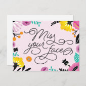 Miss uw gezicht Briefkaart (Voorkant / Achterkant)