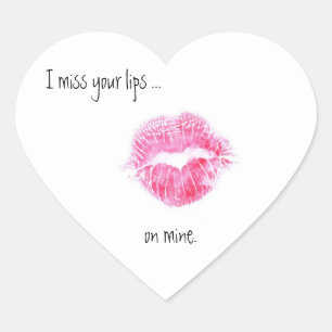 Miss uw lippenstift hart sticker