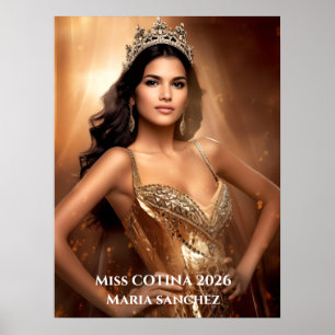 Miss Verkiezing Persoonlijke Portret Poster