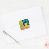 Miss You Baby Cat Square Sticker (Envelop)