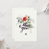 Miss You Card Kaart (Voorkant / Achterkant in situ)