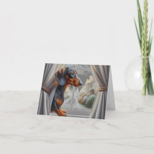 Miss You Dachshund Kaart