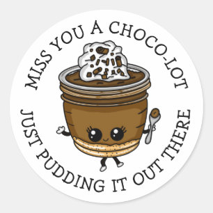 Miss You, Fun Food Pun Gezegde Ronde Sticker