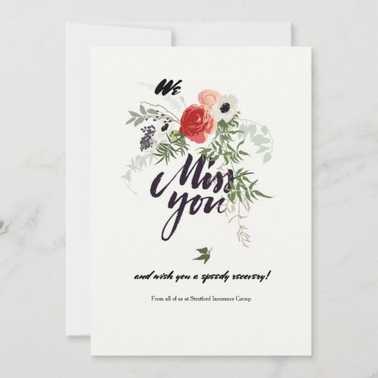 Miss You Get Good Wenskaart (Voorkant)