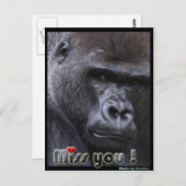 Miss you Gorilla Briefkaart (Voorkant / Achterkant)
