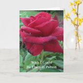 Miss You Kaart met  Roos & Raindrops (Gele Bloem)