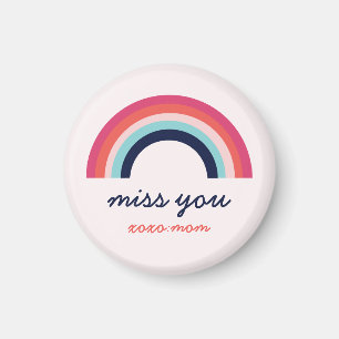 Miss You Rainbow in Pink en Blue Magnet Magneet