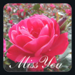 Miss You Romantic Rose Stickers<br><div class="desc">Miss You Romantic Rose Stickers</div>