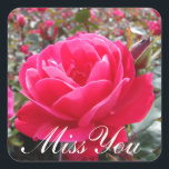Miss You Romantic Rose Stickers<br><div class="desc">Miss You Romantic Rose Stickers</div>