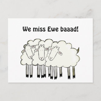 Miss You (spelen op woorden) Briefkaart