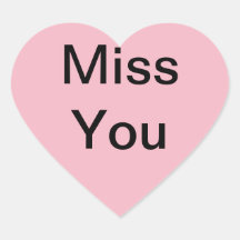 "Miss You" Stickers te gebruiken op kaarten of der