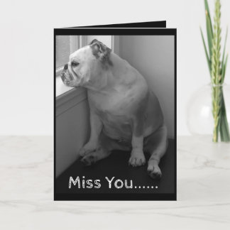 Miss You Wenskaart-Trieste Bulldog Kaart