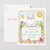 Miss You'n briefkaart. Briefkaart (Voorkant / Achterkant)