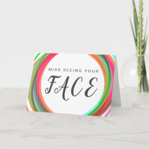 Miss Zing uw gezicht kleurrijke ringen Kaart