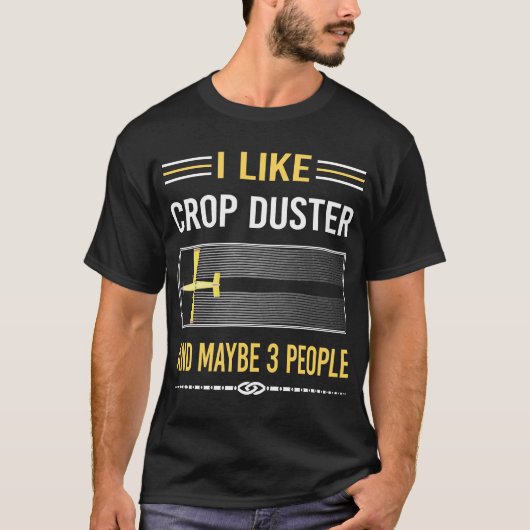 Misschien 3 mensen Crop Duster T-shirt (Voorkant)