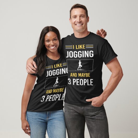 Misschien 3 mensen joggen joggen jogger t-shirt (Unisex)
